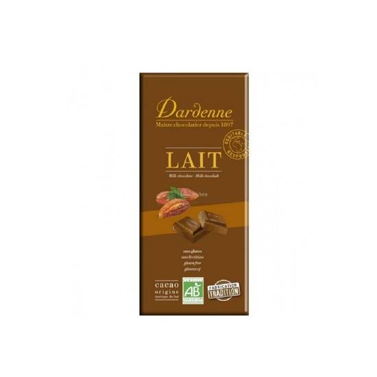 Chocolat au lait dardenne 100g - DARDENNE - BIO