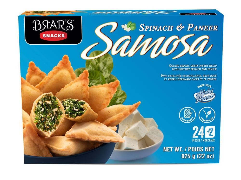 BRAR'S Spinach & Paneer Samosa (624 g, 24 ct)