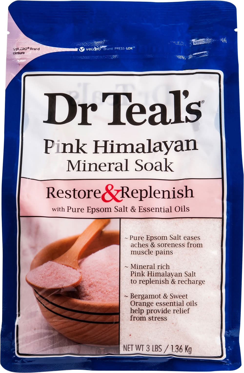 Dr Teal's Pink Himalayan Restore & Replenish Mineral Soak (3 lbs)