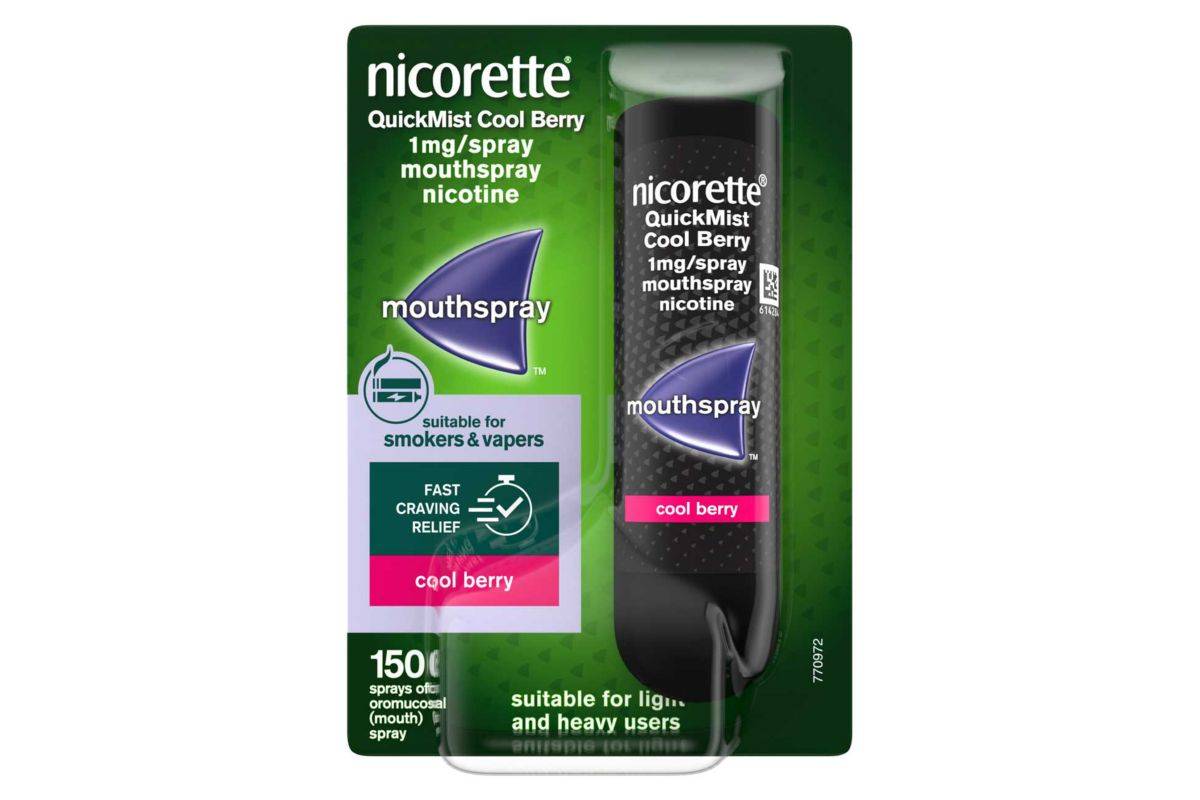 Nicorette QuickMist Cool Berry 1mg/spray Mouthspray – Single Pack