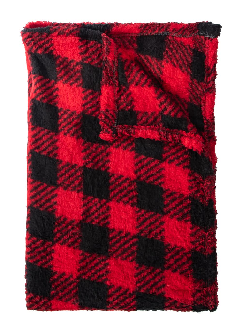 Luxe Collection Printed Sherpa Blanket 50inx60in Red