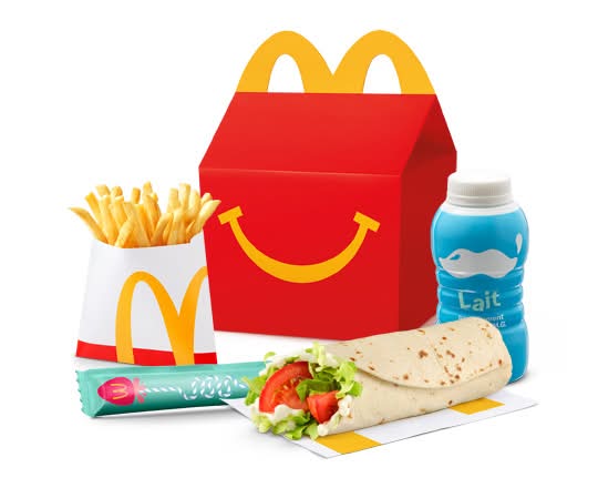 Joyeux festin Wrap-éclair laitue et tomate - P frites [440-550 Cal]