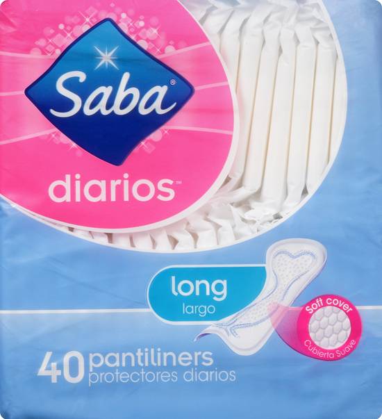 Saba Long Soft Cover Pantiliners (40 ct)