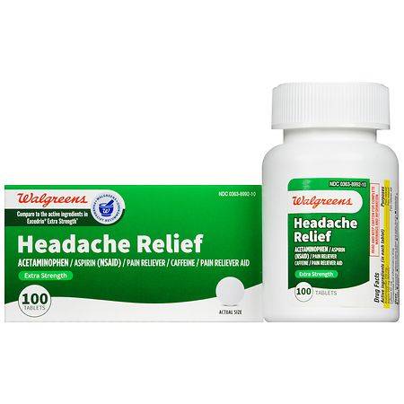 Walgreens Extra Strength Headache Relief Tablets (100 ct)