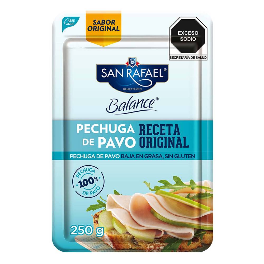 San rafael pechuga de pavo balance rebanadas delgadas (250 g)