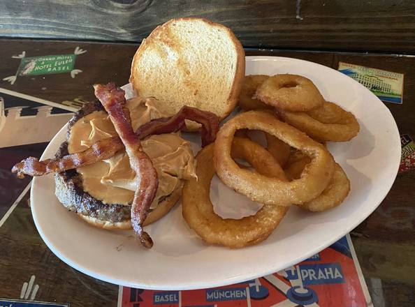 Order Nutty Bacon Burger #9 food online from Lindburgers store, Jupiter on bringmethat.com
