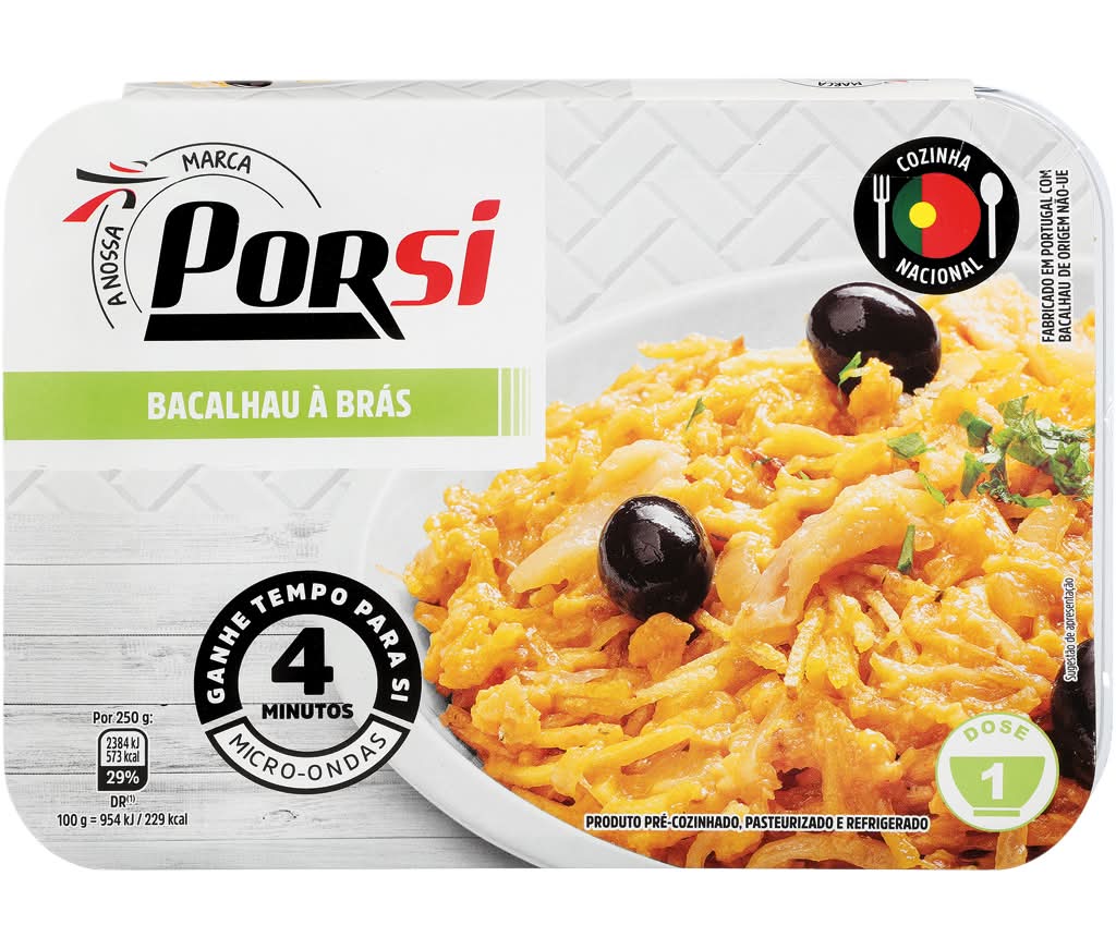 PorSi - Bacalhau à Brás, embalagem de 250g