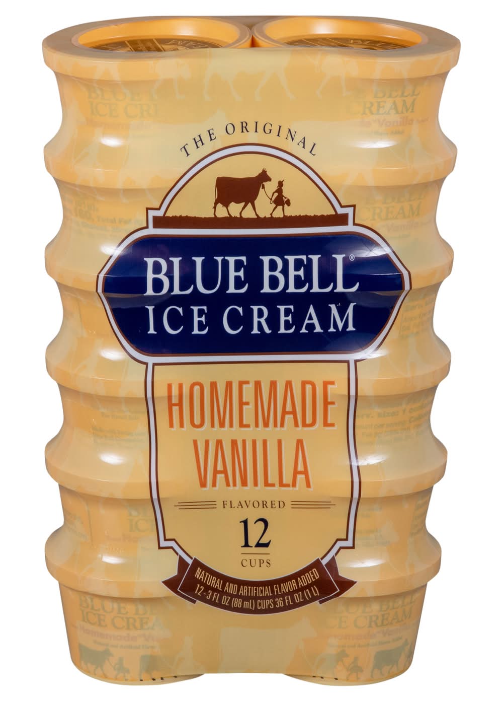 Blue Bell Homemade Vanilla Ice Cream Cups (3 fl oz, 12 ct)