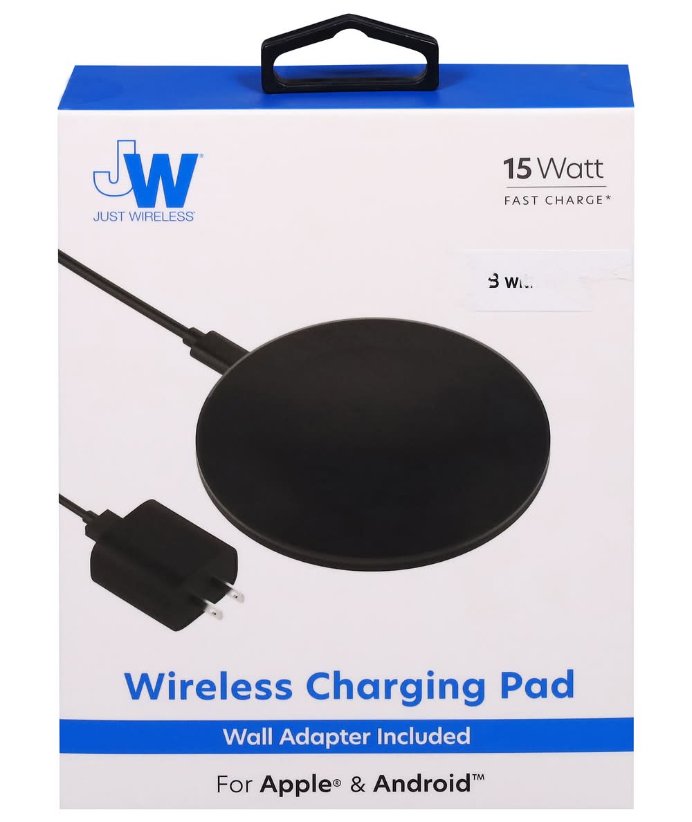 Just Wireless Charging Pad With Ac Adapter, Black