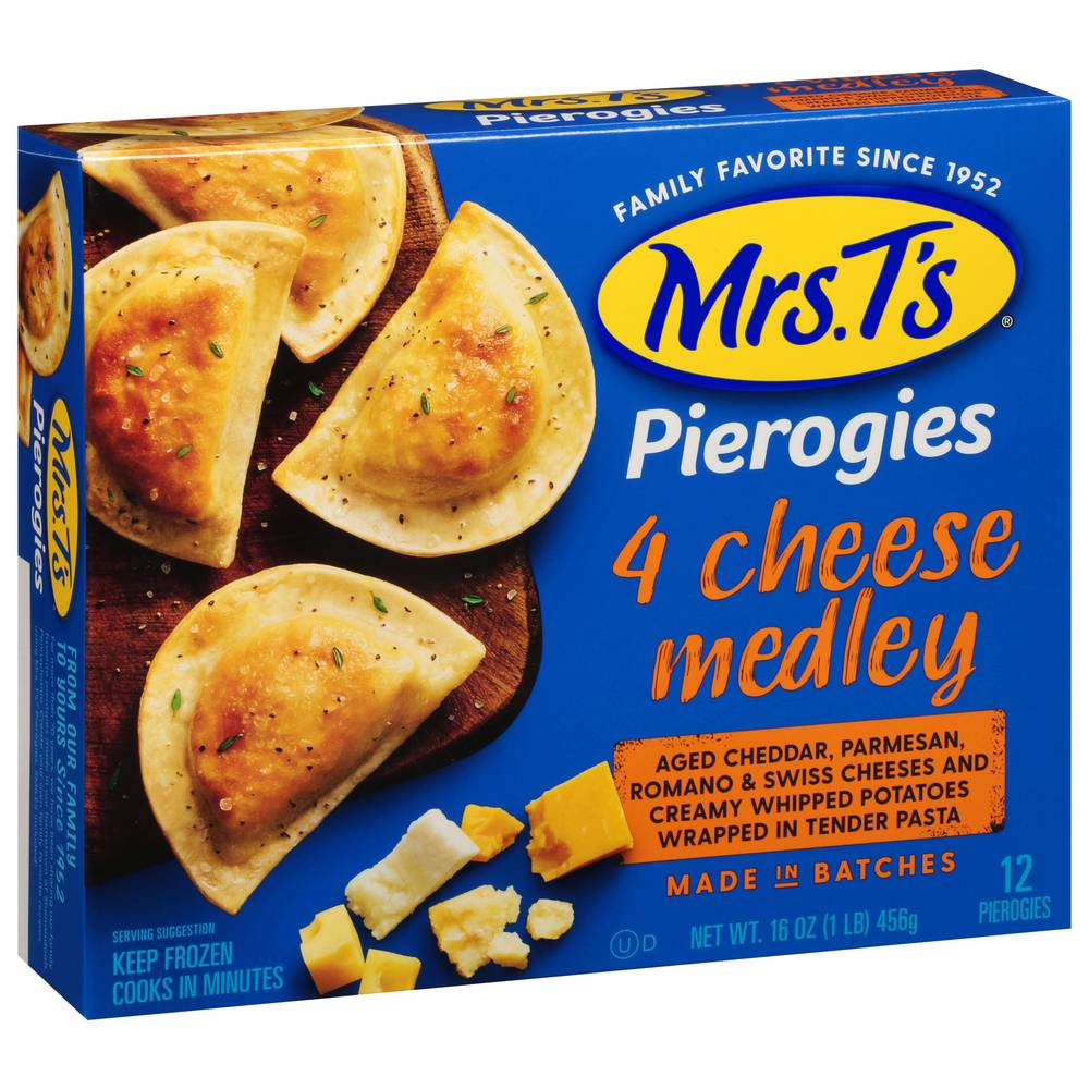 Mrs. T's Cheese Medley Pierogie (12 ct) (1 lbs)