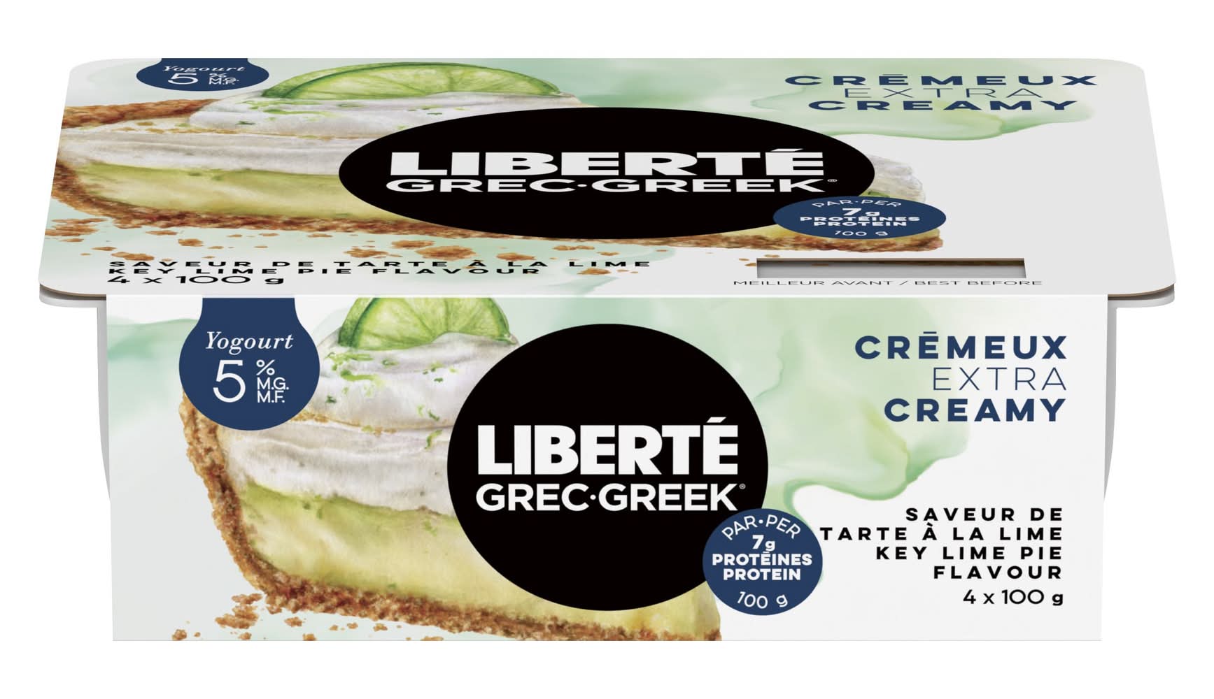 Liberté 5% Greek Yogurt, Key Lime Pie (400 g, 4 ct)