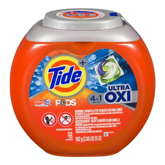 Tide Ultra Oxi 4-in-1 He Detergent Pods (32 units)