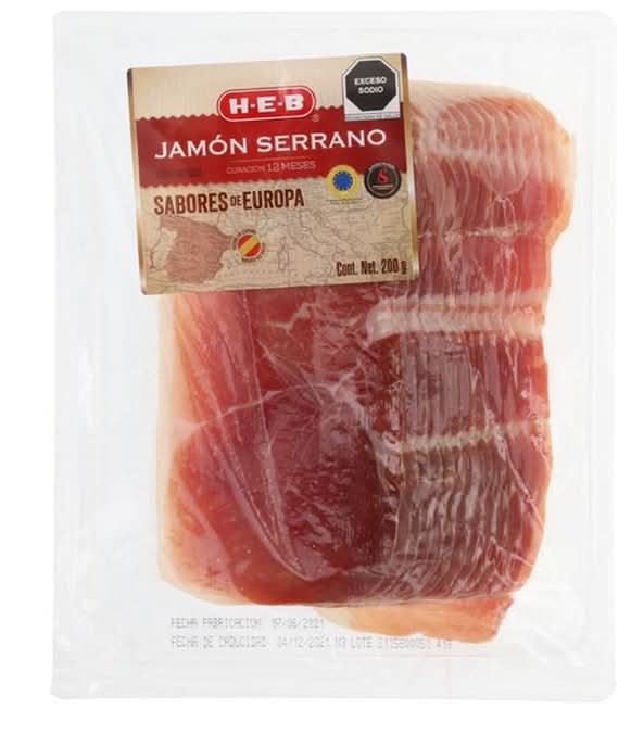 H-E-B · Jamón serrano (200 g)