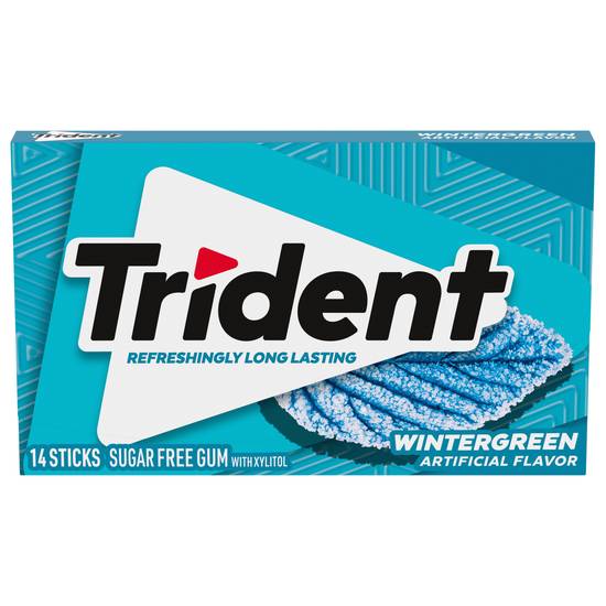 Trident Wintergreen Sugar Free Gum With Xylitol (14 ct)