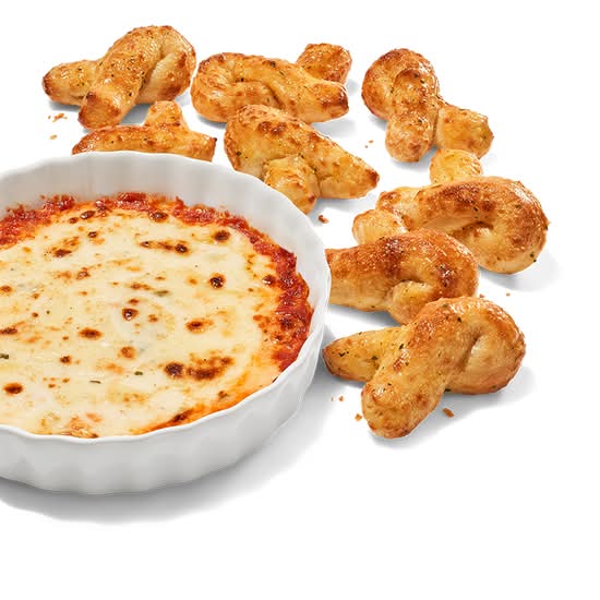 Cheesy Marinara Dip & Bread Twists