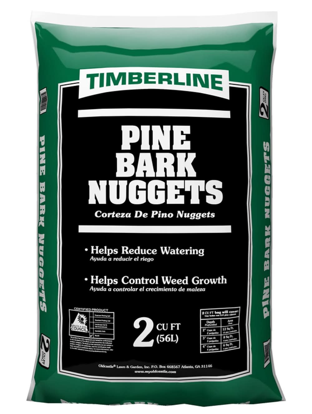 Timberline Natural Pine Bark Nuggets 2 Cu Ft