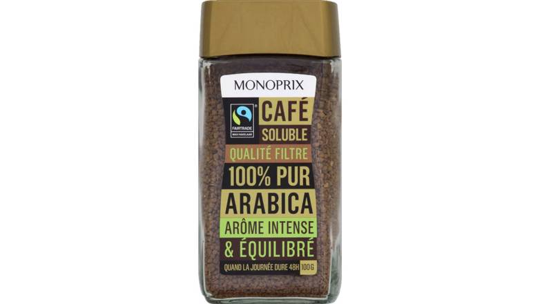 Monoprix - Café soluble 100% pur arabica intense et equilibré (100 g)