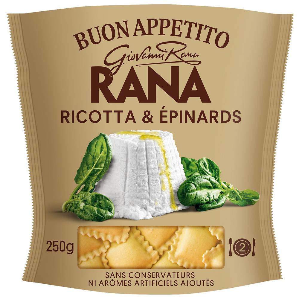 Giovanni Rana - Pâtes fraîches aux raviolis à la ricotta et aux épinards (250g)
