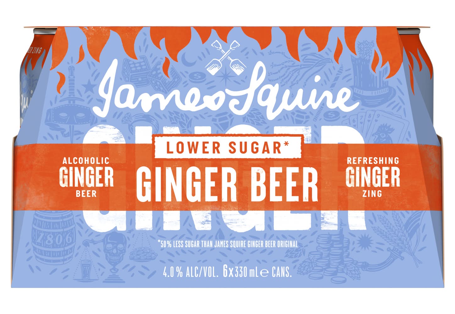 James Squire Lower Sugar Ginger Beer (6 x 330mL)
