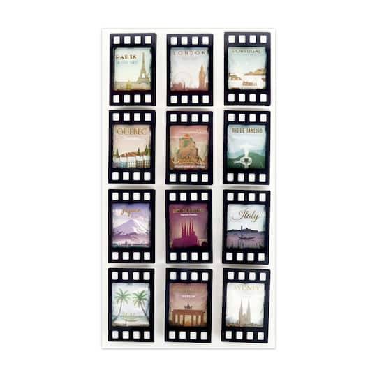 World Cities Film Strip Dimensional Stickers By Recollections