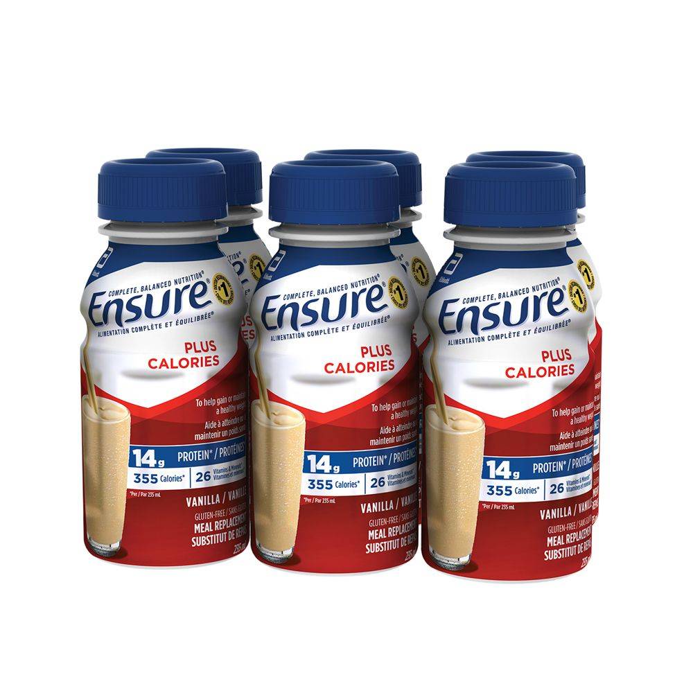 Ensure Plus Calories Vanilla Meal Replacement (6 ct, 235 ml)