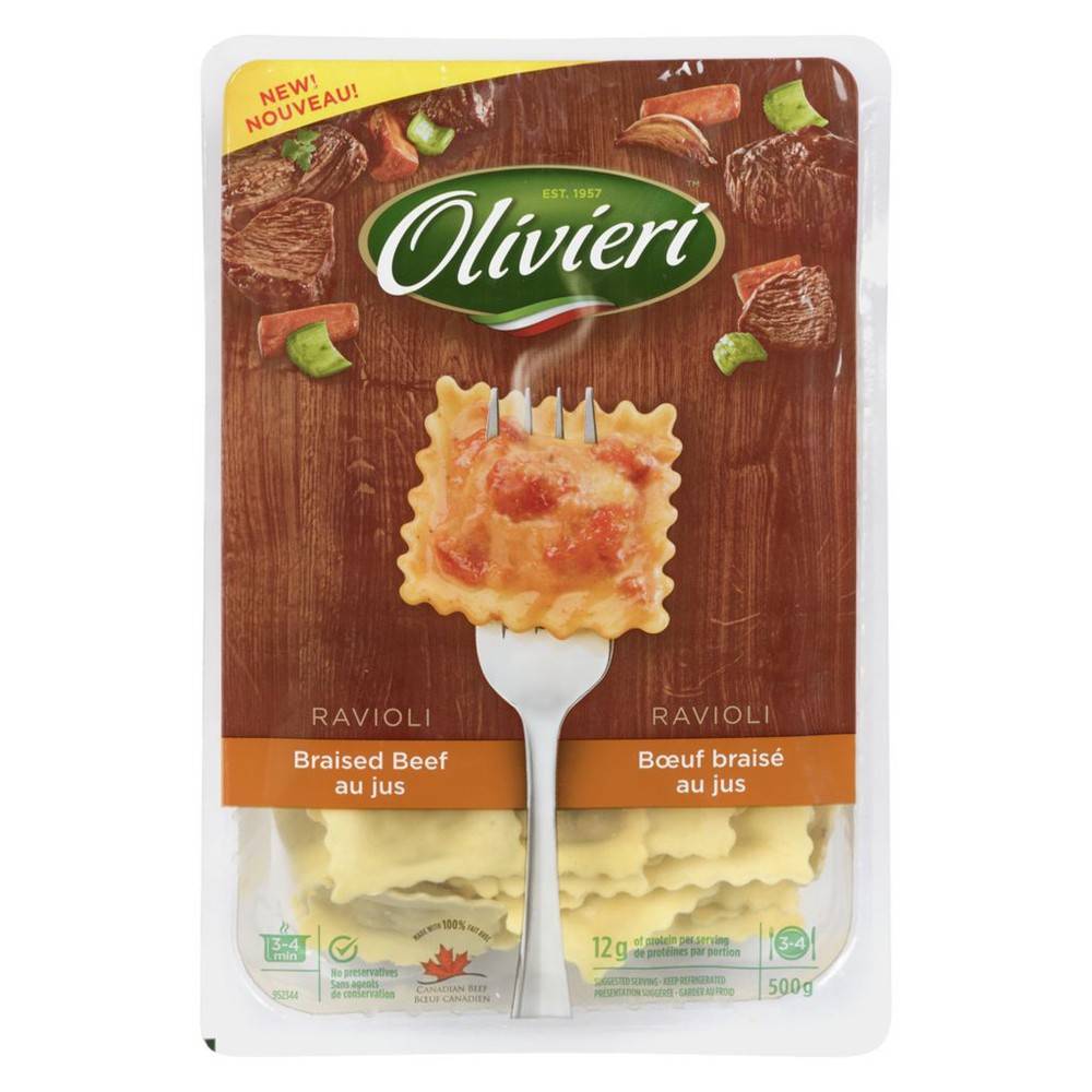 Olivieri Ravioli, Braised Beef Au Jus (500 g)