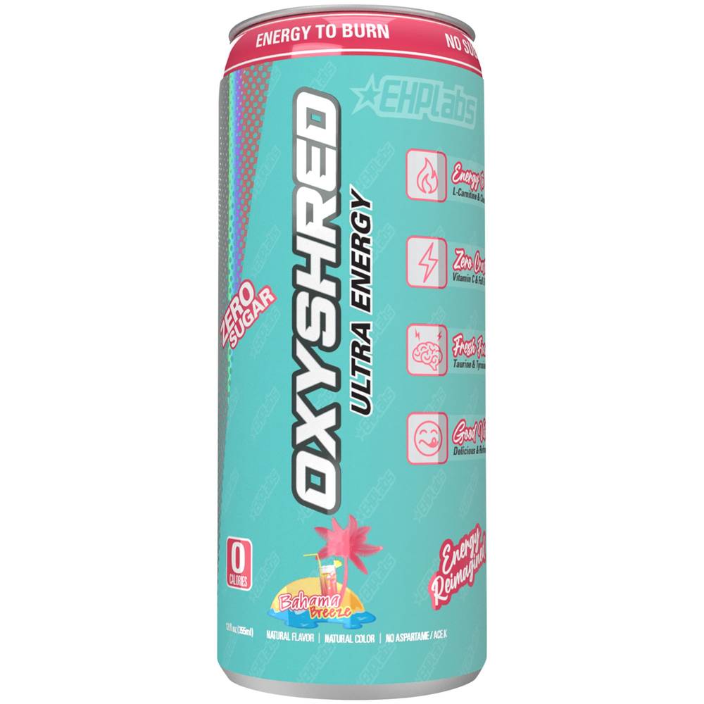 Oxyshred Ultra Energy Drink With L-Carnitine - Bahama Breeze (12 Drinks, 12 Fl. Oz. Each)