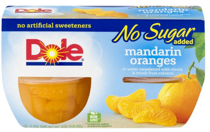 Dole Fruit Bowl Snacks, Mandarin Oranges (4 x 4 oz)