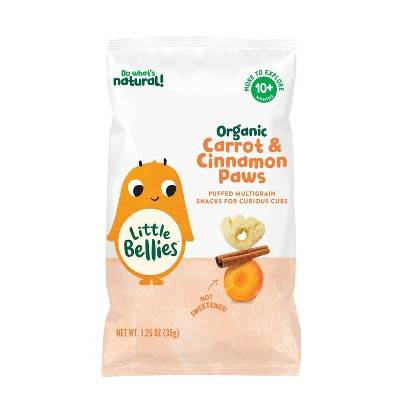 Little Bellies Organic Carrot & Cinnamon Paws Baby Snacks (1.25 oz)