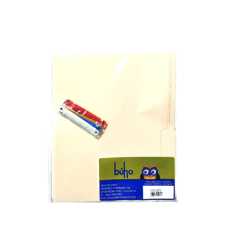 Búho folder manila carta (5 unids)