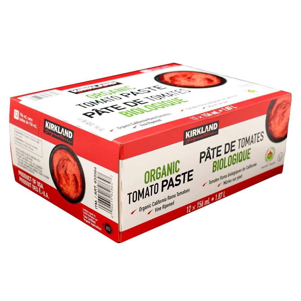 Kirkland Signature Pâte De Tomate Biologique, 12 X 156 Ml