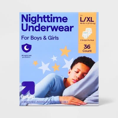 up&up Nighttime Disposable Underwear For Boys & Girls, L/XL (36 ct)
