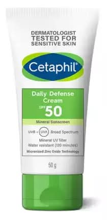 Cetaphil 舒特膚 輕透物理低敏防曬霜Spf50 Pa++++ (50 mL)