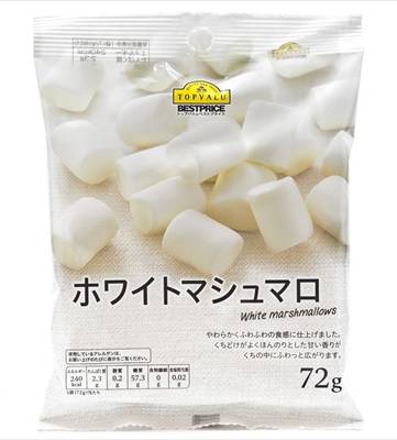 トップバリュ　ベストプライス　ホワイトマシュマロ　７２ｇ