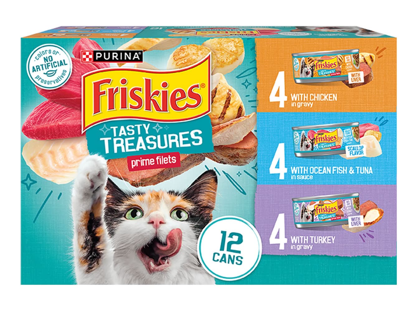 Friskies® Adult Wet Cat Food Variety Pack - 12 Ct, 66 Oz (Flavor: Variety Pack, Size: 12 Count)