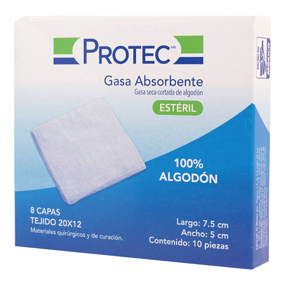 Protec gasa absorbente estéril (caja 10 piezas)