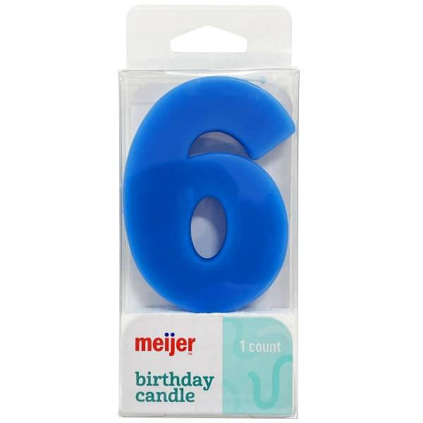 Meijer Extra Large Birthday Candle Number 6