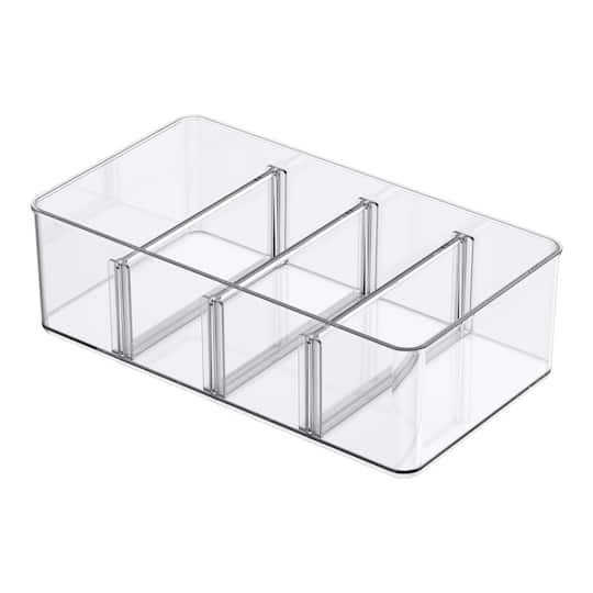 Simply Tidy Clear Storage Bin With Dividers