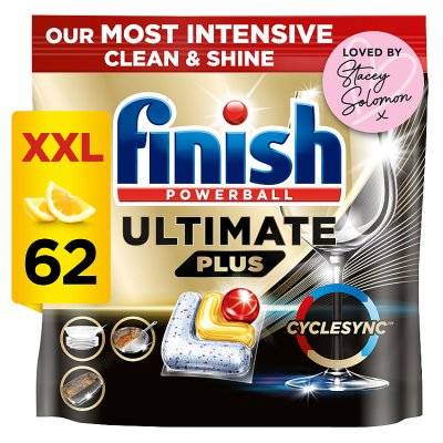 Finish Ultimate+ Lemon Dishwasher Tablets