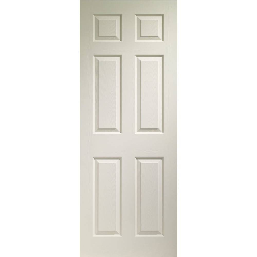 RELIABILT 28-in x 80-in 6-panel Smooth Hollow Core Primed Molded Composite Slab Door | LO99514