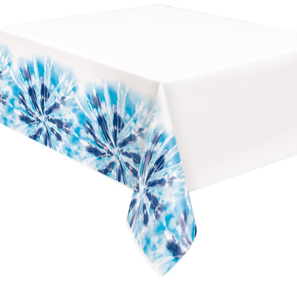 Unique® Party™ Plastic Table Cover 54in x 84in Blue