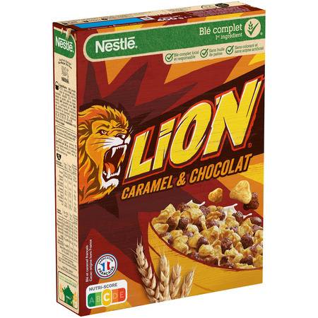 Céréales caramel & chocolat LION - la boite de 400 g