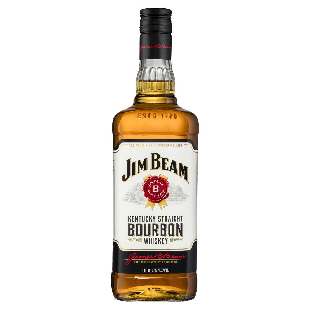 Jim Beam White Bourbon 1 Litre ea