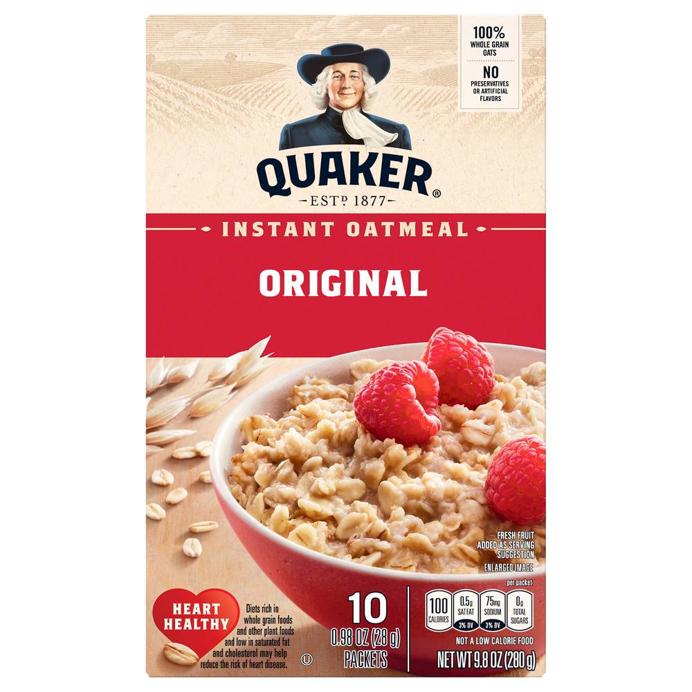 Quaker Original Instant Oatmeal (0.98 oz, 10 ct)