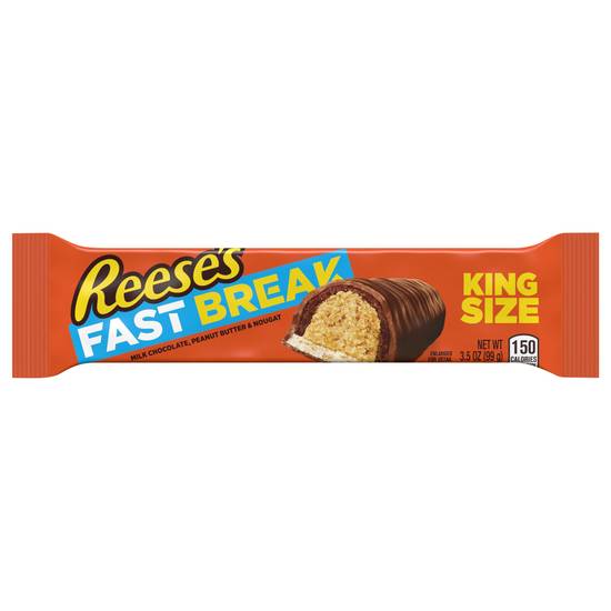 Reese's Fast Break Milk Chocolate Peanut Butter & Nougat King Size Bar
