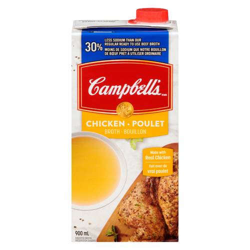 Campbell's 30% Less Sodium Chicken Broth (900 ml)