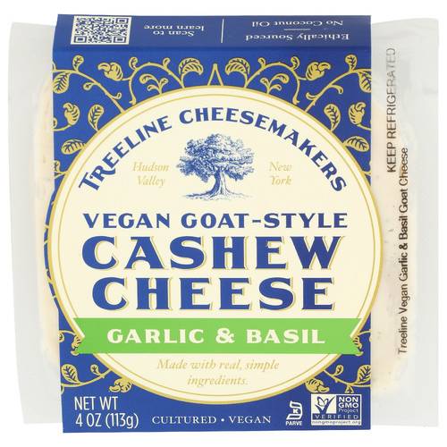 Treeline Treenut Cheese Garlic & Basil Dairy Free Goat Cheese