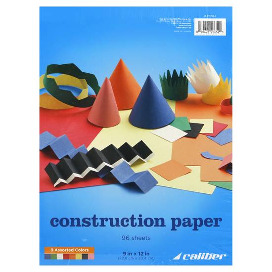 Caliber Construction Paper (96 ct) (size 9 inches x 12 inches/assorted colors)