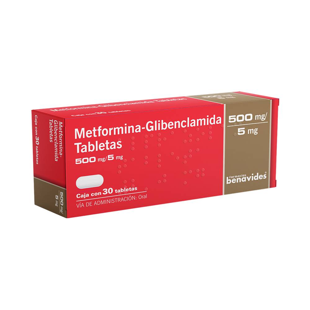 Almus metformina glibenclamida tabletas 500/5 mg (30 piezas)