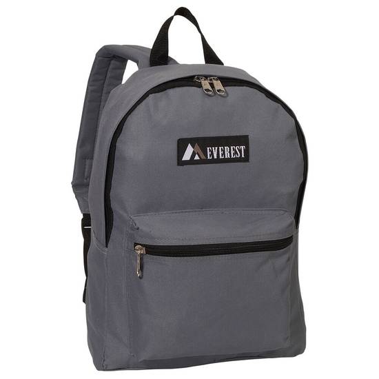 Everest Medium Dark Gray Luggage Basic 15 Inch Backpack